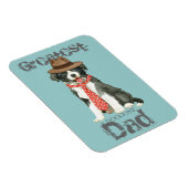 Magnet Flexible Bordure Collie Heart Papa (Côté Droit)