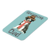 Magnet Flexible Bordure Collie Heart Papa (Côté Gauche)