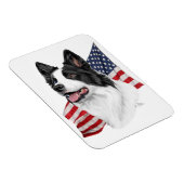 Magnet Flexible Bordure Collie tête avec aimant indicateur (Côté Droit)
