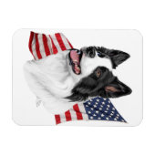 Magnet Flexible Bordure Collie tête avec aimant indicateur (Horizontal)