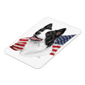 Magnet Flexible Bordure Collie tête avec aimant indicateur (Côté Gauche)