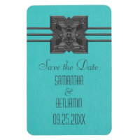 Bordure de médaillon Enregistrer la date Magnet, A