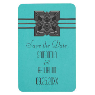 Magnet Flexible Bordure de médaillon Enregistrer la date Magnet, A