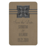 Bordure de médaillon Enregistrer la date Magnet, M