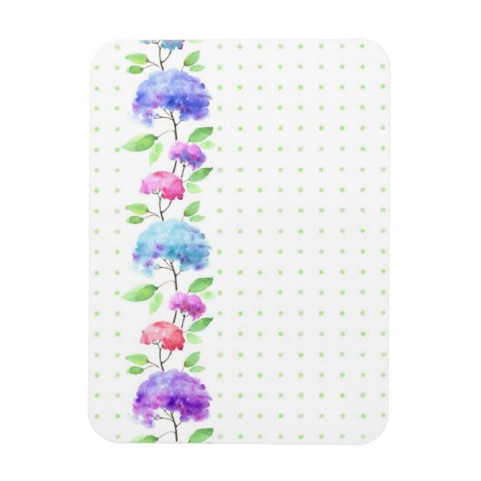Magnet Flexible Bordure motif aquarelle verticale transparente (Vertical)