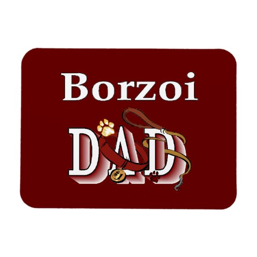Magnet Flexible Borzoi Papa (Horizontal)