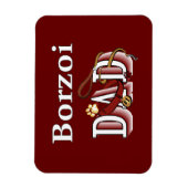 Magnet Flexible Borzoi Papa (Vertical)