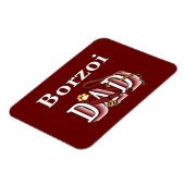 Magnet Flexible Borzoi Papa (Côté Gauche)