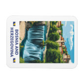 Magnet Flexible Bosnie-Herzégovine Jajce Illustration Art (Horizontal)