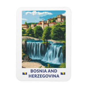 Magnet Flexible Bosnie-Herzégovine Jajce Illustration Art