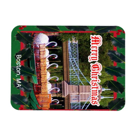 Magnet Flexible Boston, MA - Joyeux Noël (Horizontal)