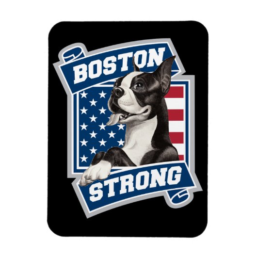 Magnet Flexible BOSTON STRONG TERRIER style crête (Vertical)