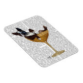 Magnet Flexible Boston Terrier en verre à cocktail 2 (Côté Droit)