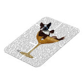 Magnet Flexible Boston Terrier en verre à cocktail 2 (Côté Gauche)