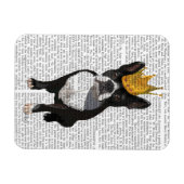 Magnet Flexible Boston Terrier Et Crown (Horizontal)