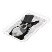 Magnet Flexible Boston Terrier, Formal Hound et Casquette (Côté Gauche)