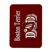 Magnet Flexible Boston Terrier Papa (Vertical)