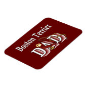 Magnet Flexible Boston Terrier Papa (Côté Gauche)