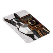 Magnet Flexible Boston Terrier Photographer 2 (Côté Droit)