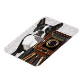 Magnet Flexible Boston Terrier Photographer 2 (Côté Gauche)