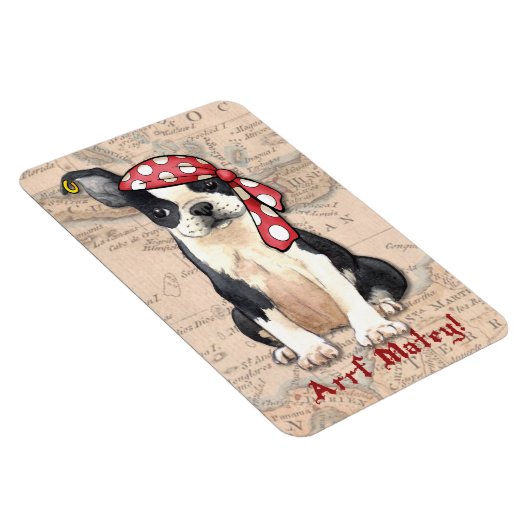 Magnet Flexible Boston Terrier Pirate (Côté Droit)