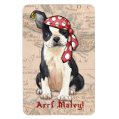 Magnet Flexible Boston Terrier Pirate (Vertical)