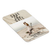 Magnet Flexible Botanique Crème d'ivoire Bohême Texture Date de sa (Côté Droit)