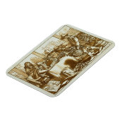 Magnet Flexible Botanistes examinant le plante (litho) (Côté Gauche)