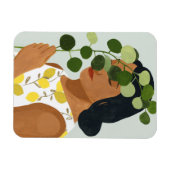 Magnet Flexible Botany Portrait - Femme avec verdure (Horizontal)