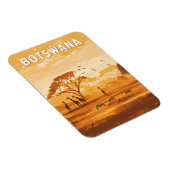 Magnet Flexible Botswana Illustration Travel Art Vintage (Côté Droit)