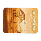 Magnet Flexible Botswana Illustration Travel Art Vintage (Horizontal)