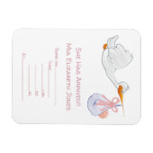 Magnet Flexible Bouche avec Faire-part bébé (Horizontal)