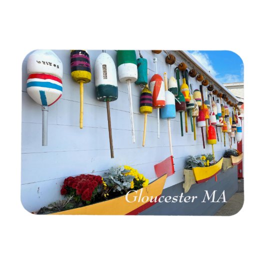 Magnet Flexible Bouées de homard sur un bâtiment à Gloucester MA (Horizontal)
