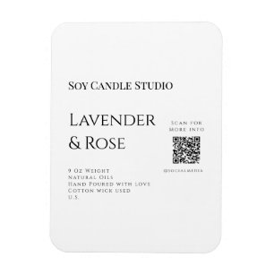 Magnet Flexible Bougie de soja rose Lavender entreprise ajouter q