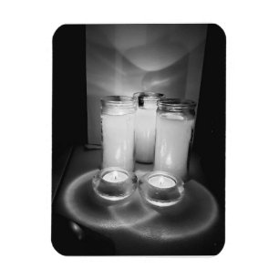 Magnet Flexible bougies blanches photographie originale de la vie