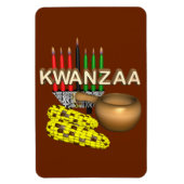 Magnet Flexible Bougies de Kwanzaa - (Vertical)