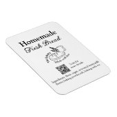 Magnet Flexible Boulangerie de pain frais ajouter nom ingrédients  (Côté Droit)