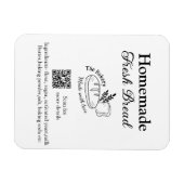 Magnet Flexible Boulangerie de pain frais ajouter nom ingrédients  (Horizontal)