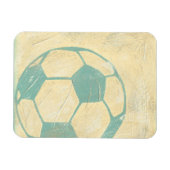 Magnet Flexible Boule de soccer bleu Pastel par Chariklia Zarris (Horizontal)