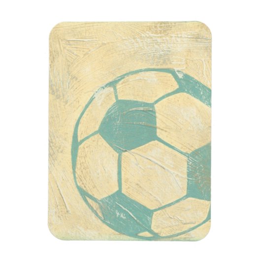 Magnet Flexible Boule de soccer bleu Pastel par Chariklia Zarris (Vertical)