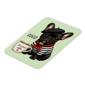 Magnet Flexible Bouledogue français avec café (Côté Gauche)