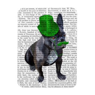 Magnet Flexible Bouledogue français avec le casquette supérieur et