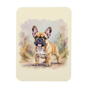 Magnet Flexible Bouledogue Français Brun Fauve Mignon Chien French