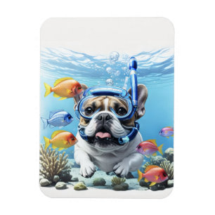 Magnet Flexible Bouledogue français en vacances Bouledogue Françai
