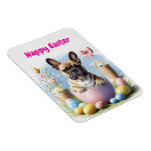 Magnet Flexible Bouledogue français Joyeuses Pâques French Bulldog (Côté Droit)