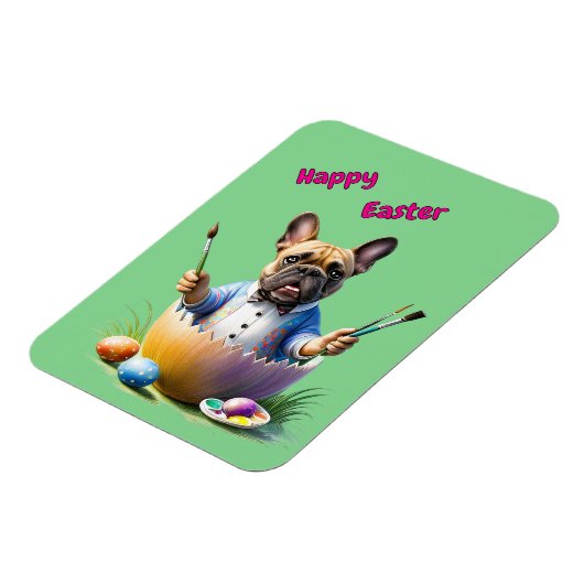 Magnet Flexible Bouledogue français oeuf de Pâques French Bulldog (Côté Gauche)