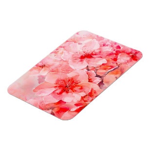 Magnet Flexible Boules de fleurs de cerisier d'aquarelle