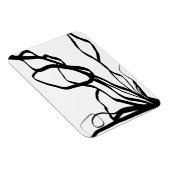 Magnet Flexible Bouquet Blanc : Abstrait blanc & noir (Côté Droit)
