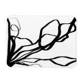 Magnet Flexible Bouquet Blanc : Abstrait blanc & noir (Horizontal)