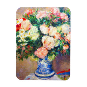 Magnet Flexible Bouquet de chrysanthèmes et un fan japonais